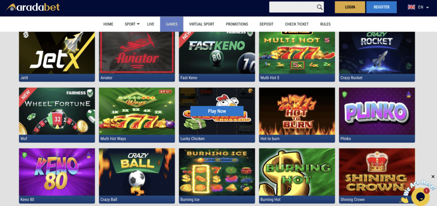 Arada Bet Casino Slots Games Page - Afrika Bet Review Arada Bet Casino Slots Games Page! Afrika Bet Review!