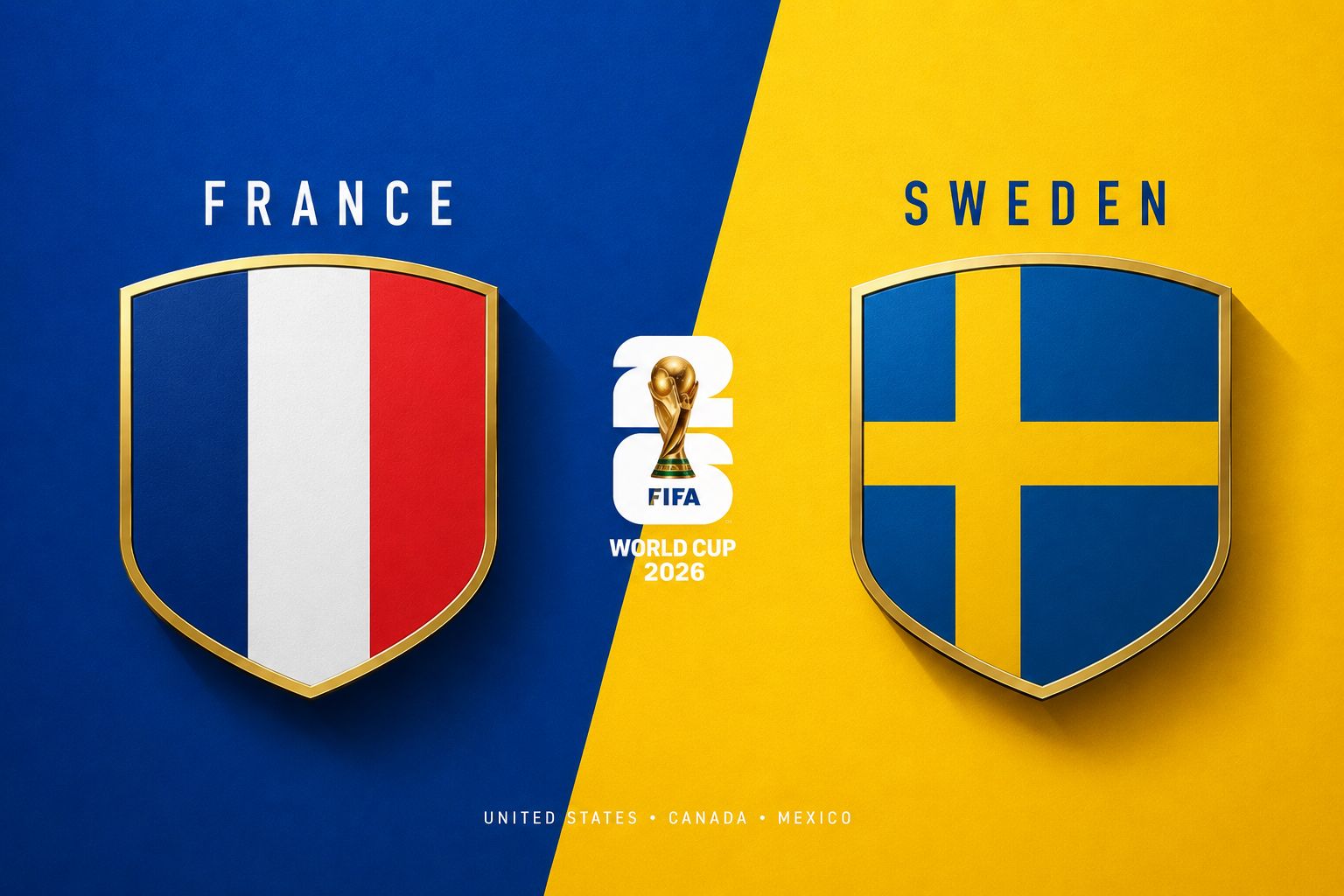 France vs Sweden FIFA World Cup 2026 match preview with national flags – Afrika Bet