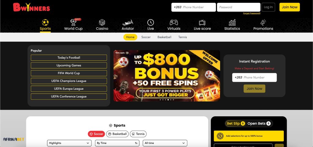 bwinners homepage