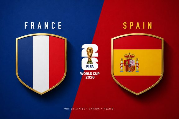 France vs Spain FIFA World Cup 2026 match preview with national flags – Afrika Bet