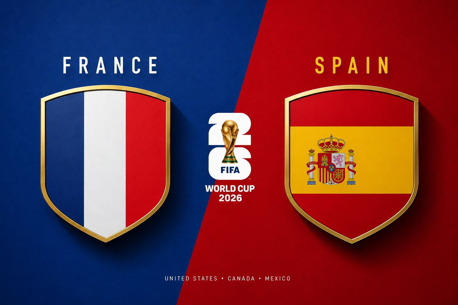 France vs Spain FIFA World Cup 2026 match preview with national flags – Afrika Bet