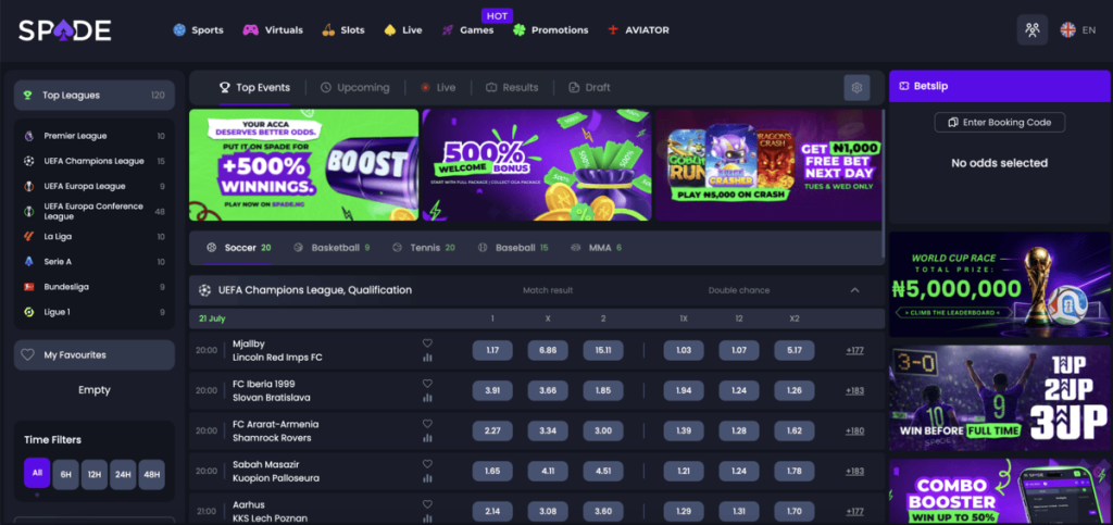 Spade Nigeria Homepage Review - Afrika Bet