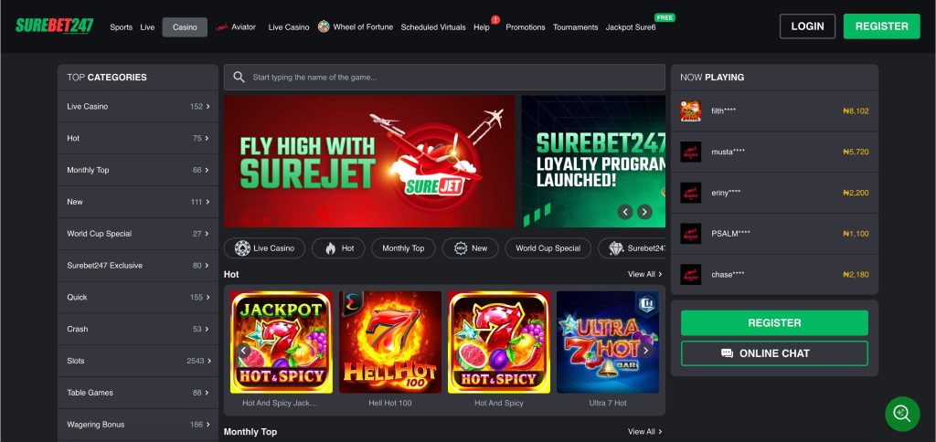 Surebet247 Homepage